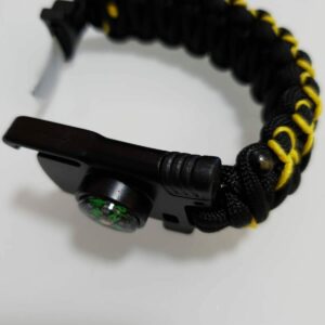 PARACORD SURVIVAL ARMBAND náramok - čiernožltý - Image 1