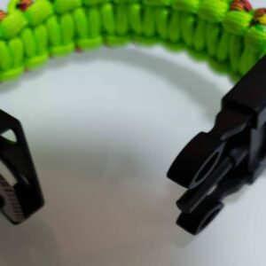PARACORD SURVIVAL ARMBAND náramok - neónová zelená - Image 2